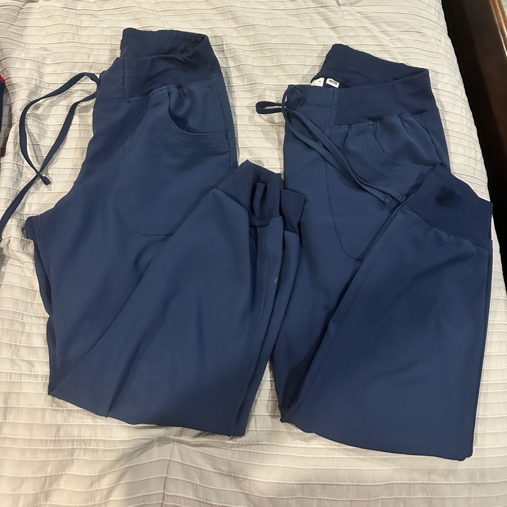 HeartSoul Navy Blue Drawstring Jogger Scrub Pants